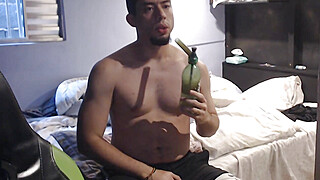 Jerking off while Smoking my Marijuana on Water Bong, Playing with my... Big Boobs Porn Video